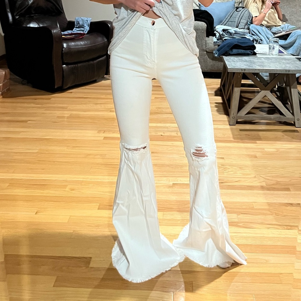 White bell bottoms